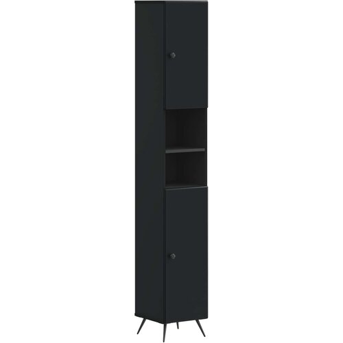  Kupaonski ormar s otvorenom policom BREDA Crna 30 x 31 x 190 cm Cijene