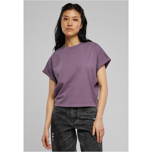 Urban Classics Women's Short Pigment Dye Cut On Sleeves T-Shirt Grey Purple Cijene