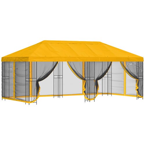 vidaXL Paviljon s bočnim stranama 6 x 3 m Žuta Poliester i čelik 190 Cijene
