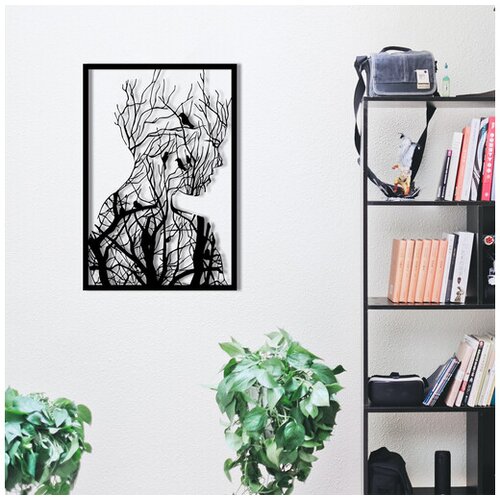 Wallity Zidna dekoracija Arakan, 42x62 cm, 1,2 mm, Crna Cene