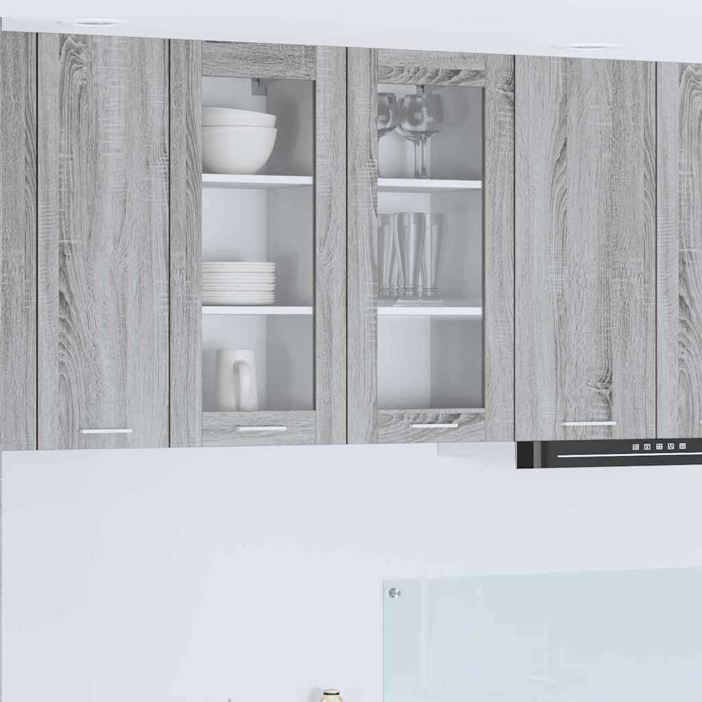  Viseći ormarić s policom Riga 2 pcs Siva Sonoma 40 x 31 x 80 cm Cene