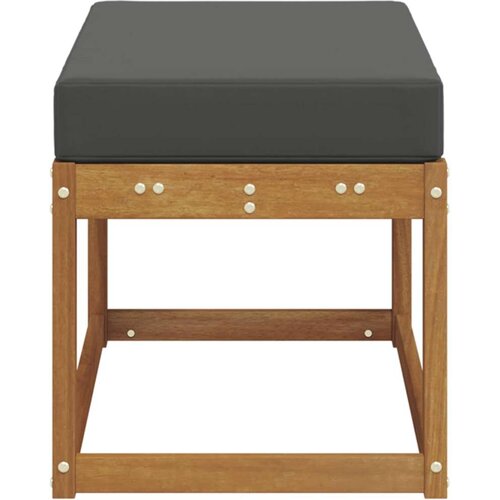  Vanjska stolica klupa s jastukom Prirodna 79 x 43 x 37 cm - Prirodno i antracit 80 cm Otvoreno područje nogu Slike