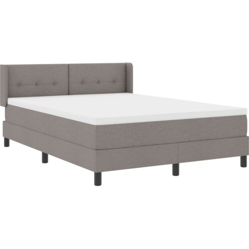  Krevet s opružnim okvirom s madracem taupe 140x200 cm Tkanina Slike