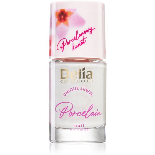 Delia Cosmetics Porcelain lak za nokte 2 u 1 nijansa 01 White 11 ml Slike