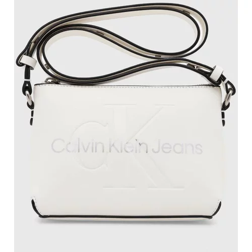 Calvin Klein Jeans Torbica bela barva
