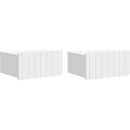 Noćni ormarić za montažu na zid 2 pcs Bijela 49 x 34,5 x 24 cm Cene