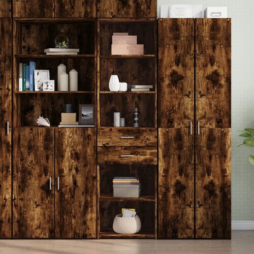  The Living Store Visoka omara dimljeni hrast 50x42,5x185 cm inženirski les - Visoka Omara, (21495947) Slike
