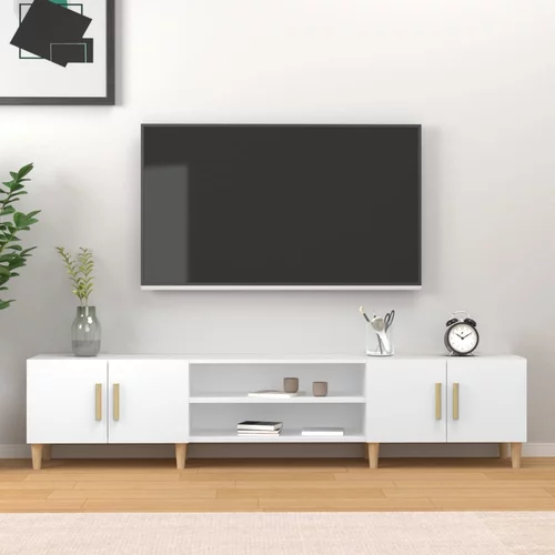 TV ormarić bijeli 180 x 31,5 x 40 cm od konstruiranog drva