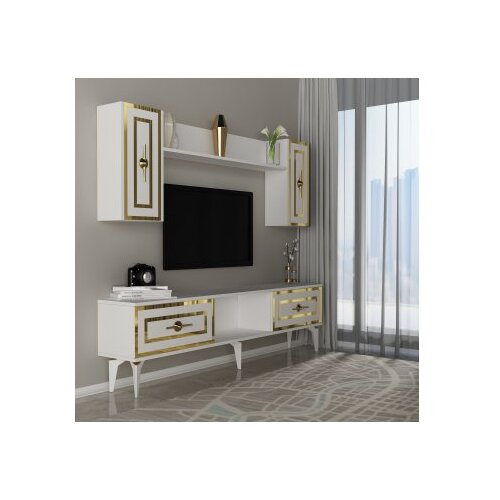 Hanah home tv polica viola white Cene