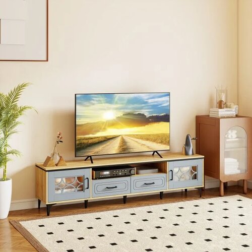  TV omarica iz bambusa, nizka omarica za televizorje Slike
