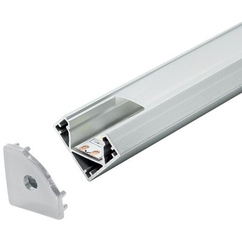 Mitea Lighting aluminijumski profil za led trake ugaoni 19x19x2000mm set sa difuzorom M602-A Cene