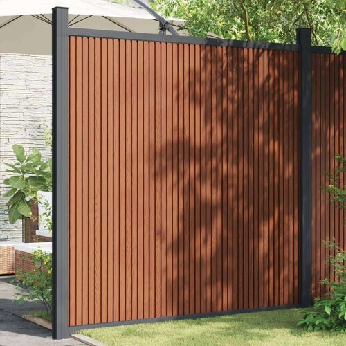 VidaXL Panel za ogradu smeđi 173 x 186 cm WPC Slike