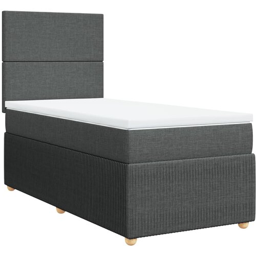 Maison Chic Box spring postelja - Vzmetna postelja z vzmetnico temno siva 100x200 cm blago SL17587, (21894520) Cene