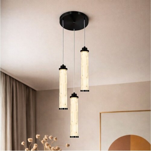  LED luster na sajli CORTE LED/25W/230V crna Slike