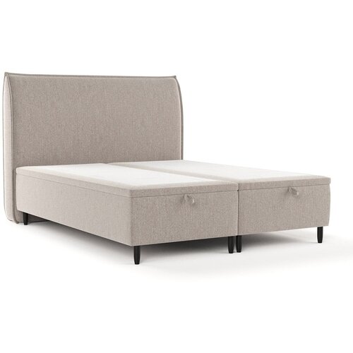 Maison de Rêve Sivi/bež tapecirani bračni krevet s prostorom za odlaganje 180x200 cm Pearl – Cijene