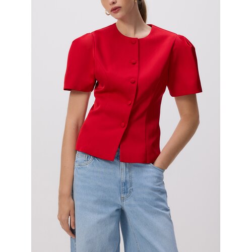 Reserved Bluza s puf rukavima - crvena Cene