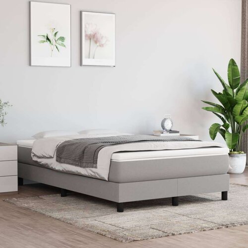  Za krevet s oprugama svjetlosivi 120 x 200 cm od tkanine Slike
