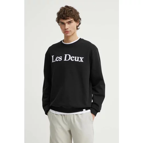 Les Deux Bombažen pulover moški, črna barva, LDM200160