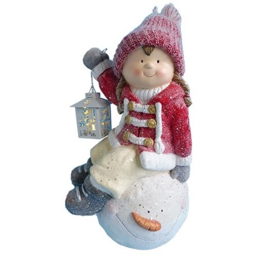 Olimp Sport Novogodišnja dekoracija devojčica na grudvi 48 cm Willy Cene