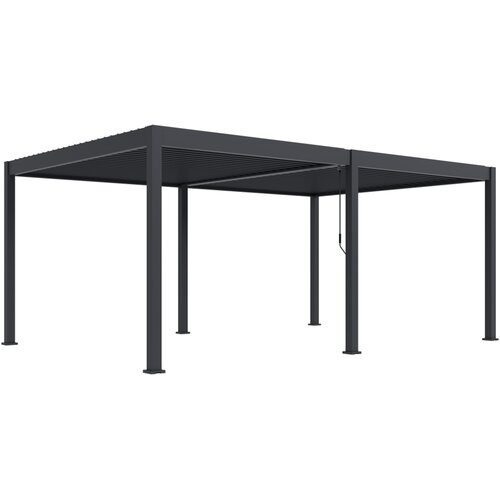 Pergole Bioklimatska pergola INTRO DUO 6X4 m, aluminij – samostoječa, dvo-conska Cene