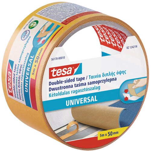 Traka ljepljiva obostrana 50mm/5m universal tesa 56170 bijela blister Cijene