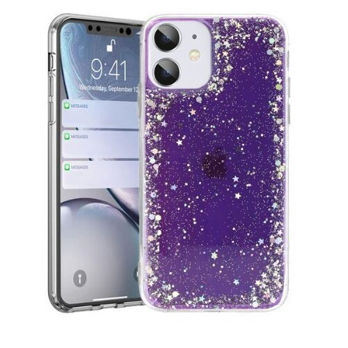 Nillkin silikonski ovitek z ble&amp;scaron;čicami sparkle za samsung galaxy A22 A225 lte - vijola Slike