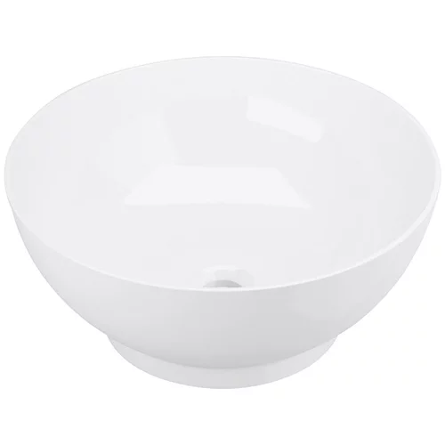 CAMARGUE nasadni okrugli umivaonik (Promjer: 43 cm, Bez posebne glazure, Rupa za slavinu: Nema, bez izljeva, Bijela boja)