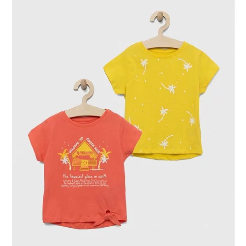 Zippy Dječja pamučna majica kratkih rukava 2-pack boja: narančasta