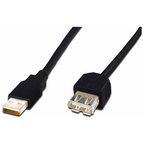 Digitus podalj&amp;scaron;ek USB A-A 1,8m črn dvojno oklopljen AK-300202-018-S Slike