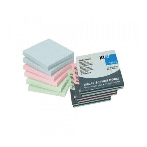  Samolepljivi blokčići 75x75 Info notes pastel zeleni 5654-81 ( 4411 ) Slike
