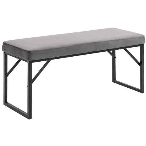 Nesta Oblazinjena klop, temno siva, žametni videz, sedežna/posteljna/toaletna klop 115&times;46&times;49 cm, za dnevno sobo in spalnico, (5000493418) Cene