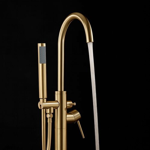 Rea Samostoječa me&scaron;alna pipa Lungo brush gold Cene