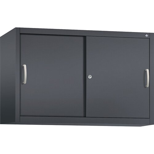 C+P ACURADO zgornja omarica z drsnimi vrati, 1 polica, VxŠxG 790 x 1200 x 400 mm, črno sive barve Cene