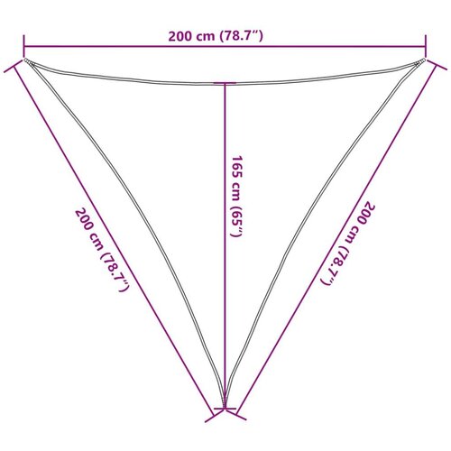 vidaXL Senčno jadro antracitno 2x2x2 m 100 % poliester oxford Cene
