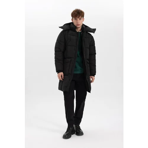 Defacto Water Repellent Hooded Coat Parka