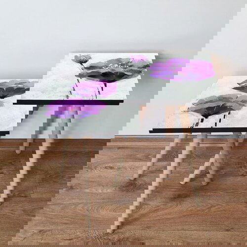 Hanah home 2Shp455 - pink pinkpurpleblackwhite nesting table (2 pieces) Cene