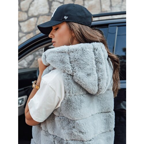 DStreet women&amp;#039;s fur vest ASHTON gray Slike