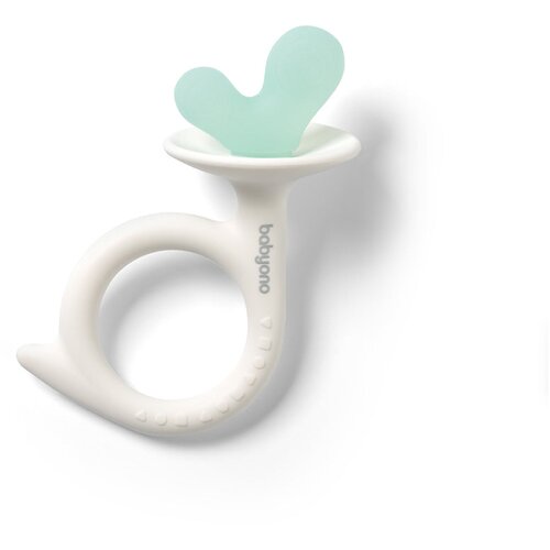 BabyOno Grizalo Polž, belo-mint Slike