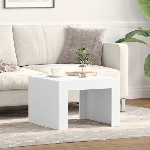  Stolić za kavu bijeli 50 x 50 x 35 cm od konstruiranog drva Cijene