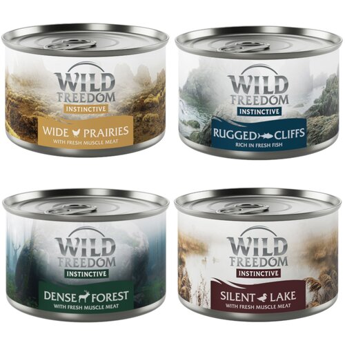 Wild Freedom Instinctive dopolnilna hrana 6 x 140 g - Misty Mountains mešano pakiranje (4 vrste) Cene