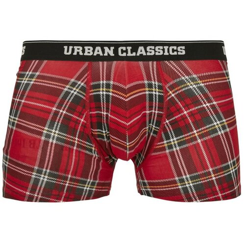 Urban Classics Boxer Shorts 3-Pack Red Plaid Aop+moose Aop+blk Cene