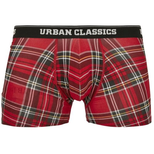 Urban Classics Boxer Shorts 3-Pack Red Plaid Aop+moose Aop+blk Slike