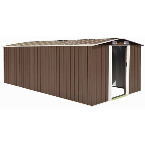 VidaXL Vrtna lopa 257x489x181 cm kovinska rjava Slike