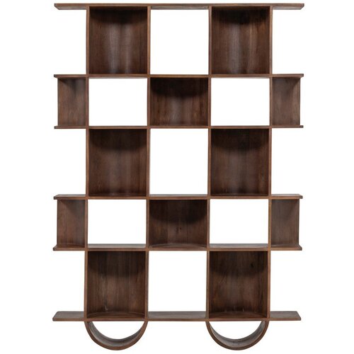 WOOOD Temno rjav regal iz masivnega manga 130x180x35 cm Sinne &amp;ndash; Slike