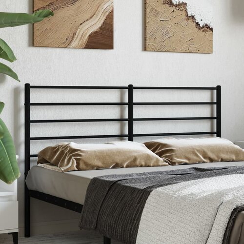 vidaXL Metalno uzglavlje crno 140 cm Cijene
