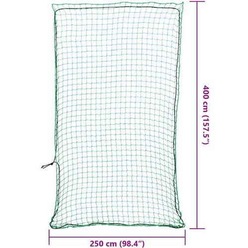 VidaXL mreža za prikolicu s elastičnim užetom zelena 4x2,5 m PP Slike