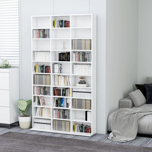 vidaXL Ormarić za CD-ove bijeli 102x16x177,5 cm od konstruiranog drva Cijene