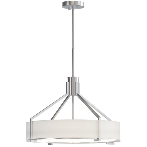 Open Design OR85624-Luster na &amp;scaron;tapu DORETTO 4xE27/15W/230V prečnik 50 cm mat hrom/bela Slike