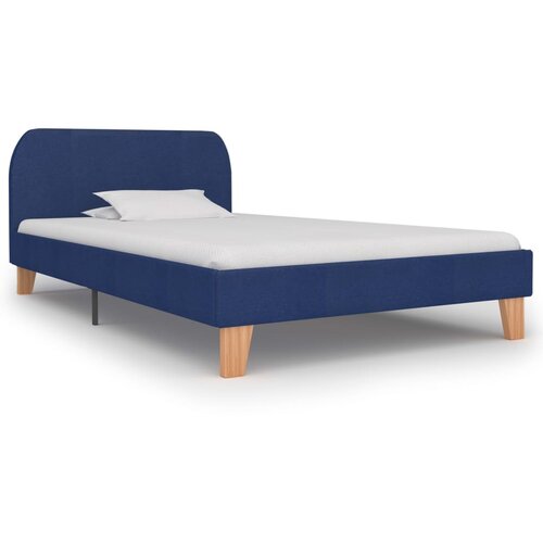 VidaXL Posteljni okvir modro blago 90x200 cm, (20645965) Slike