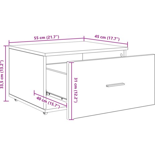  Stol sonoma hrast 131.5 x 50 x 106.5 cm Konstruirano drvo Slike